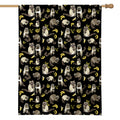 Raccoon And Banana Pattern Print House Flag