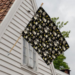 Raccoon And Banana Pattern Print House Flag