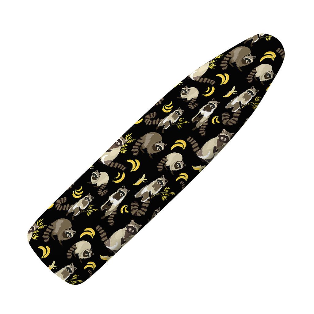 Raccoon And Banana Pattern Print Ironing Board Cover