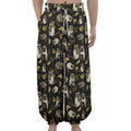 Raccoon And Banana Pattern Print Lantern Pants