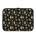 Raccoon And Banana Pattern Print Laptop Sleeve
