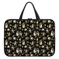 Raccoon And Banana Pattern Print Laptop Sleeve With Handle