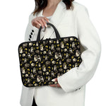 Raccoon And Banana Pattern Print Laptop Sleeve With Handle