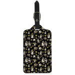 Raccoon And Banana Pattern Print Luggage Tag