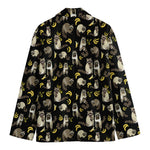 Raccoon And Banana Pattern Print Men's Cotton Blazer