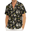 Raccoon And Banana Pattern Print Men's Deep V-Neck Shirt