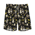 Raccoon And Banana Pattern Print Men's Athletic Shorts