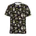 Raccoon And Banana Pattern Print Men's Athletic T-Shirt