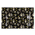 Raccoon And Banana Pattern Print Placemat