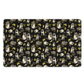 Raccoon And Banana Pattern Print Polyester Doormat