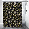 Raccoon And Banana Pattern Print Premium Shower Curtain