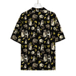 Raccoon And Banana Pattern Print Rayon Hawaiian Shirt