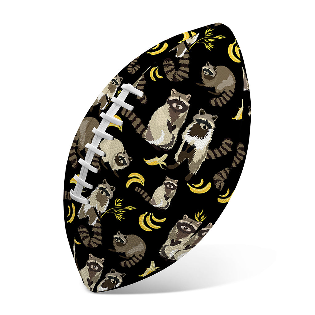 Raccoon And Banana Pattern Print Rugby Ball