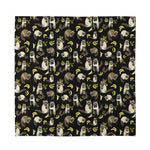 Raccoon And Banana Pattern Print Silk Bandana