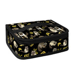Raccoon And Banana Pattern Print Small Lunch Bag