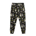 Raccoon And Banana Pattern Print Sweatpants