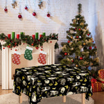 Raccoon And Banana Pattern Print Tablecloth