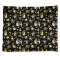 Raccoon And Banana Pattern Print Tapestry