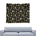 Raccoon And Banana Pattern Print Tapestry
