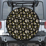 Raccoon And Banana Pattern Print Tire Cover