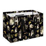 Raccoon And Banana Pattern Print Utility Tote Bag
