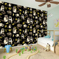 Raccoon And Banana Pattern Print Wall Sticker