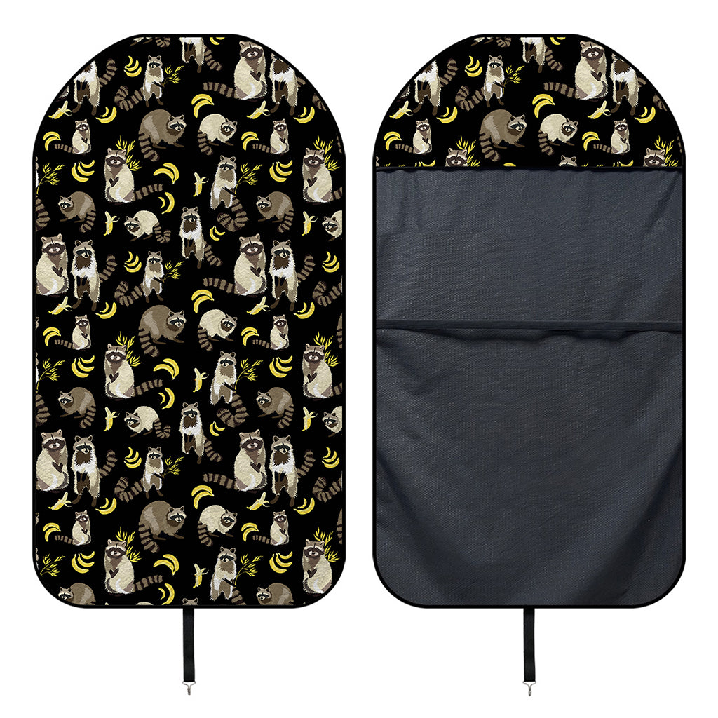 Raccoon And Banana Pattern Print Waterproof Car Seat Cover