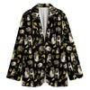 Raccoon And Banana Pattern Print Women's Blazer