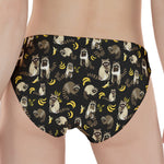 Raccoon And Banana Pattern Print Women's Panties