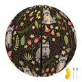 Raccoon And Floral Pattern Print Basketball