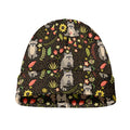 Raccoon And Floral Pattern Print Beanie