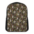 Raccoon And Floral Pattern Print Casual Backpack