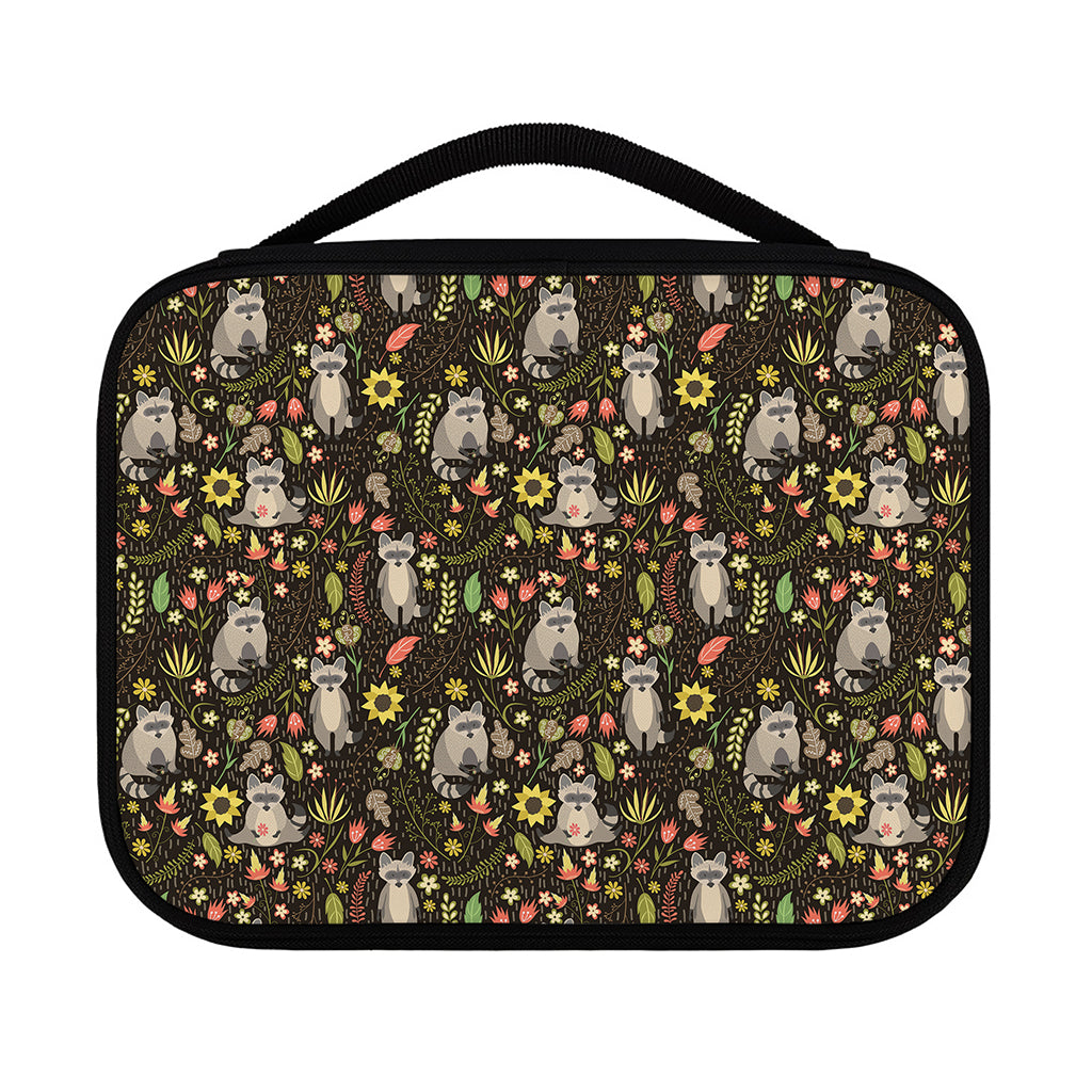 Raccoon And Floral Pattern Print Classic Bible Case