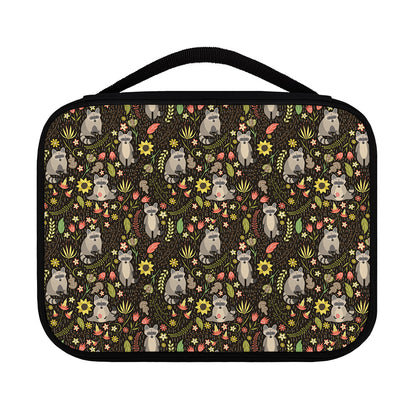 Raccoon And Floral Pattern Print Classic Bible Case