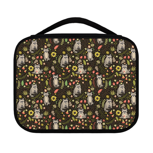 Raccoon And Floral Pattern Print Classic Bible Case