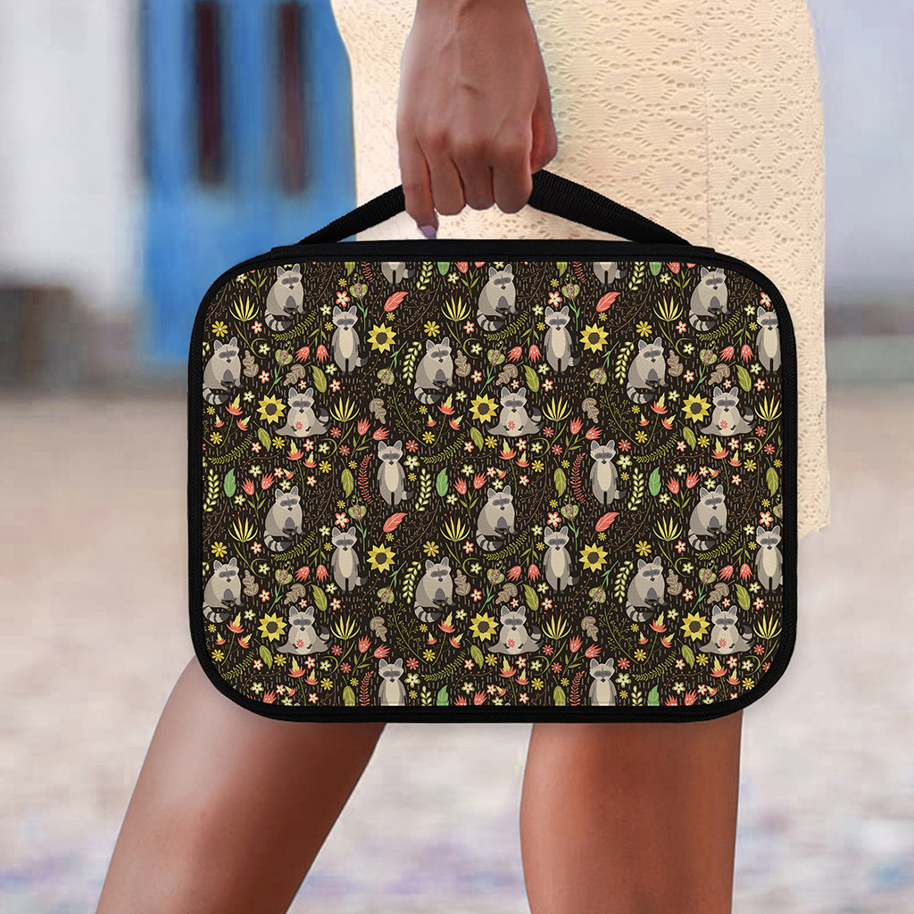 Raccoon And Floral Pattern Print Classic Bible Case