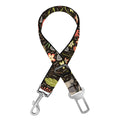 Raccoon And Floral Pattern Print Dog Seat Belt