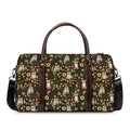 Raccoon And Floral Pattern Print Duffel Bag
