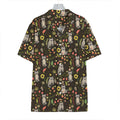 Raccoon And Floral Pattern Print Hawaiian Shirt