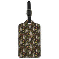 Raccoon And Floral Pattern Print Luggage Tag