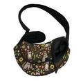Raccoon And Floral Pattern Print Pet Sling Carrier