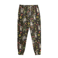 Raccoon And Floral Pattern Print Sweatpants