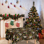 Raccoon And Floral Pattern Print Tablecloth