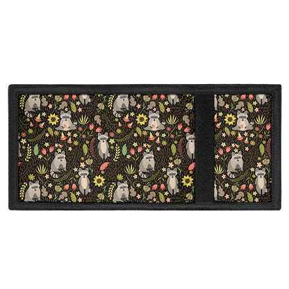 Raccoon And Floral Pattern Print Trifold Wallet
