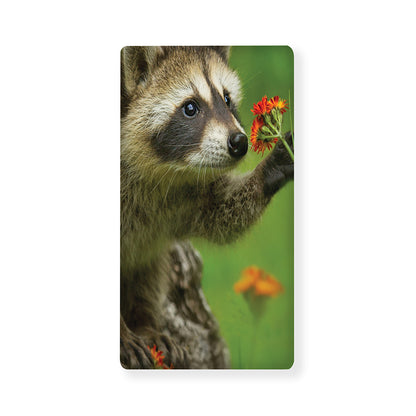 Raccoon And Flower Print Baby Crib Sheet