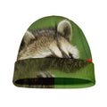 Raccoon And Flower Print Beanie