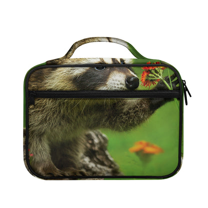 Raccoon And Flower Print Briefcase Bible Bag
