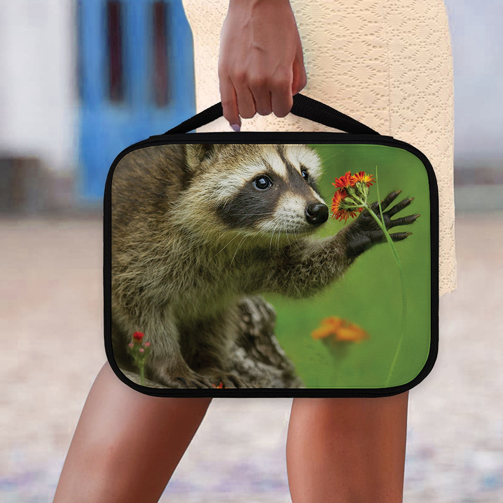 Raccoon And Flower Print Classic Bible Case