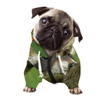 Raccoon And Flower Print Dog Zip Up Hoodie