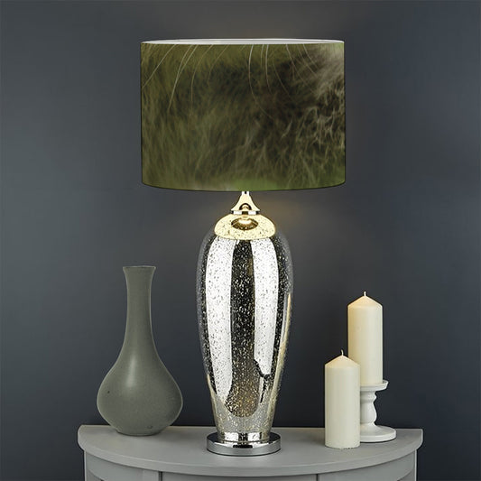 Raccoon And Flower Print Drum Lamp Shade